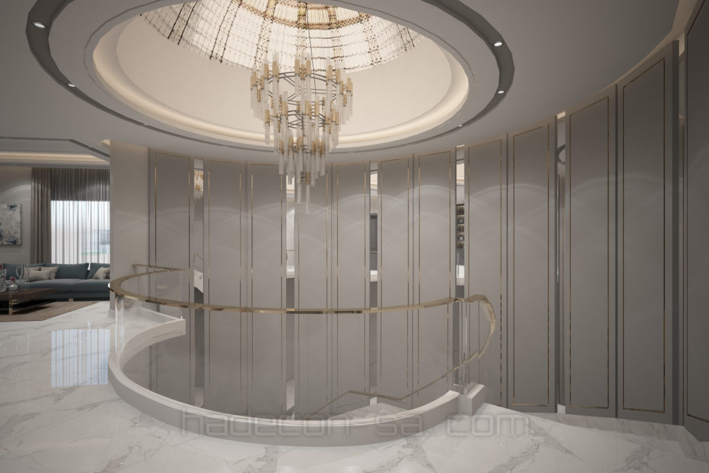 2021-تصميم داخلي لفيلا بقصر الخليج بالخبر-غرفة معيشة - الدور الاول-02